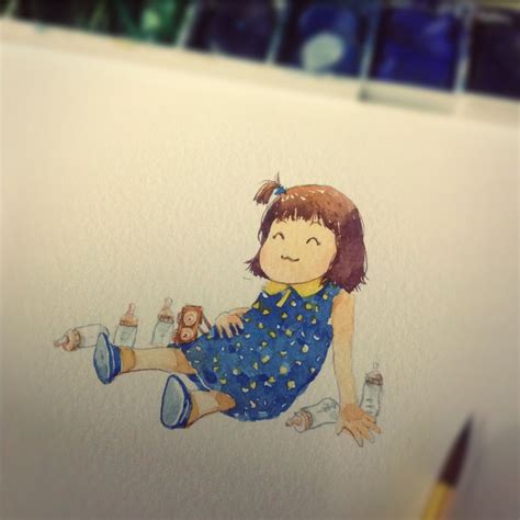 Cartoon Watercolor Drawing