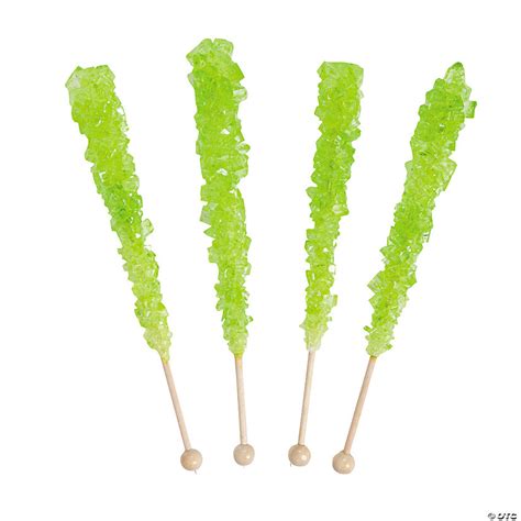 Light Green Rock Candy Lollipops | Oriental Trading