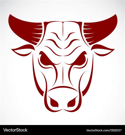 Bull Head Royalty Free Vector Image Vectorstock