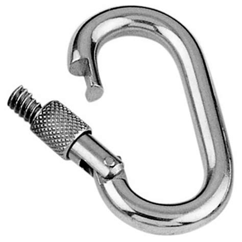 Spring Hook Oval Lock Nut Carabiner Hooks Stainless Steel Steelgear