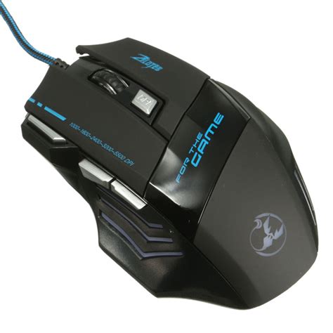 Original Zelotes 5500 DPI 7 Button LED Optical USB Wired Gaming Mouse ...