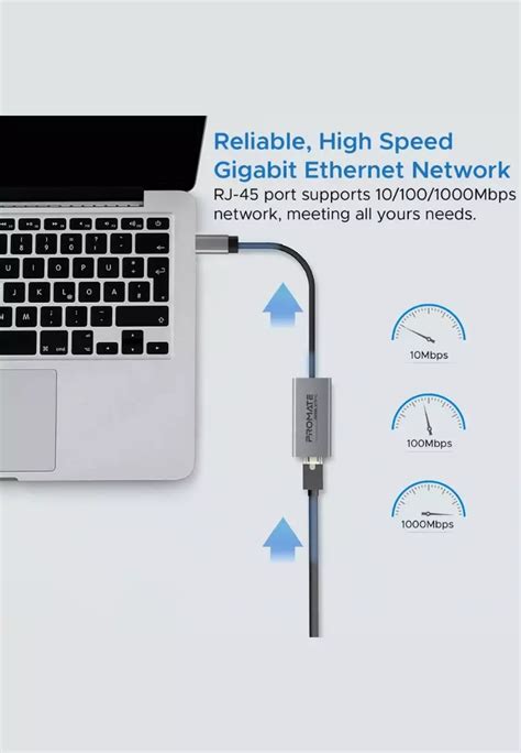 Buy Promate Gigalink C Ultra Fast Usb C To Gigabit Ethernet Adapter