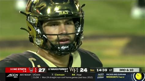 2021 Wake Forest Offense Vs Nc State Youtube