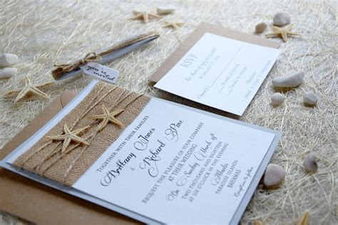 Rustic Beach Wedding Invitations – PaperStudioByC