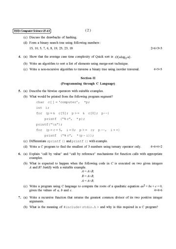 File Cu 2021 B Sc Honours Computer Science Part Ii Paper Iv Qp Pdf