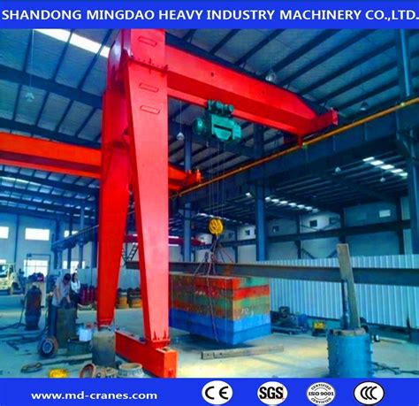 Bmh Type High Quality Rail Mounted Single Girder Semi Gantry Crane With