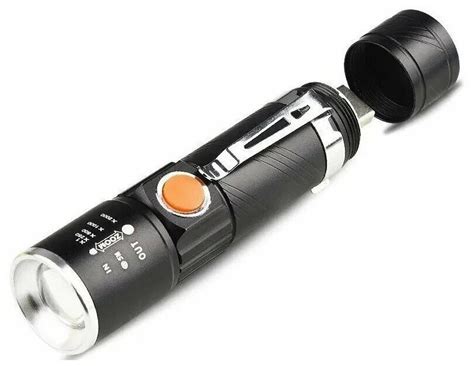 Светодиодный тактический LED фонарик с USB зарядкой от сети — купить в ...