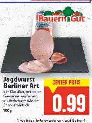 Bauern Gut Jagdwurst Berliner Art Angebot Bei E Center