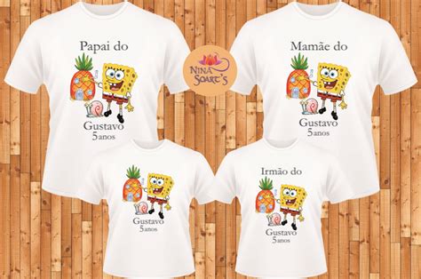 Kit Camisetas Bob Esponja Elo Produtos Especiais