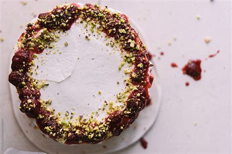 Delicious Cake Naked Cake Seen From Above By Stocksy Contributor Adrian Cotiga Stocksy