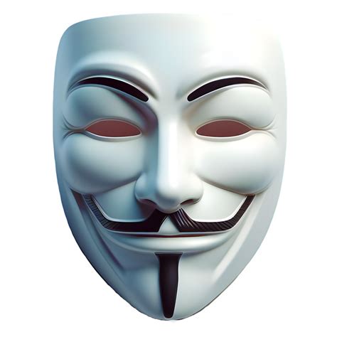 Ai Generated Anonymous Mask Isolated On Transparent Background 35241199 Png