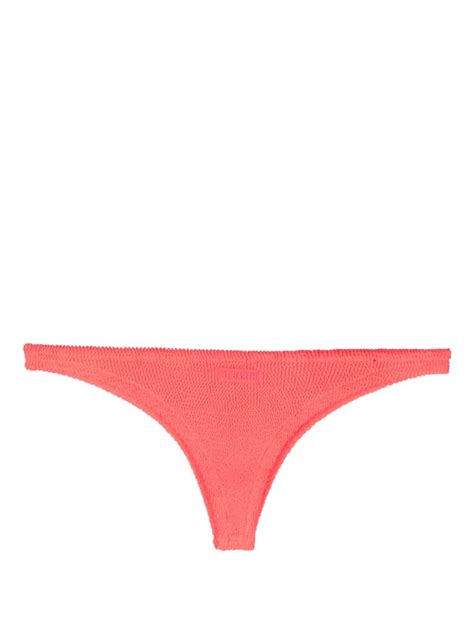 Mc Saint Barth Naomi Logo Patch Bikini Bottoms Farfetch