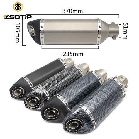 ZSDTRP Silenciador De Escape Universal Para Motocicleta Escape