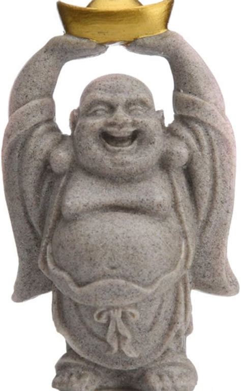 Amazon.com: Ulalaza Laughing Happy Buddha Resin Statues Figurine for ...