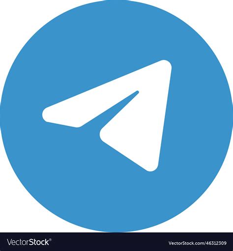 Telegram logo messenger icon realistic social Vector Image