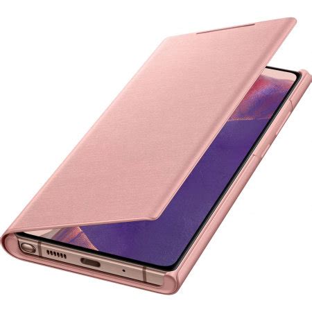 Official Samsung Galaxy Note G Led View Cover Case Mystic Bronze