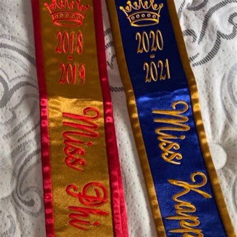 Pageant Sash Queen Sash Embroidered Sash Homecoming Sash Etsy