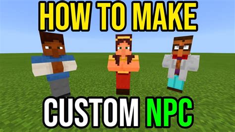 How To Make Custom NPCs In Minecraft WITHOUT Mods PS4 Xbox PE Bedrock