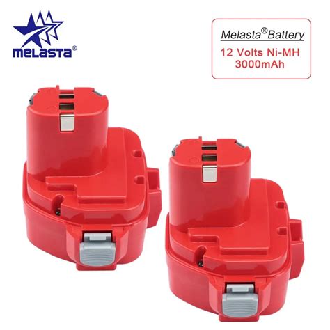 MELASTA 2pcs Upgrade 12v 3Ah NI MH Replacement Battery For Makita 1220