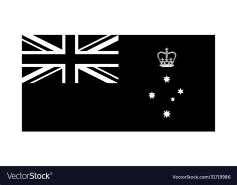 Flag victoria vic state australia Royalty Free Vector Image