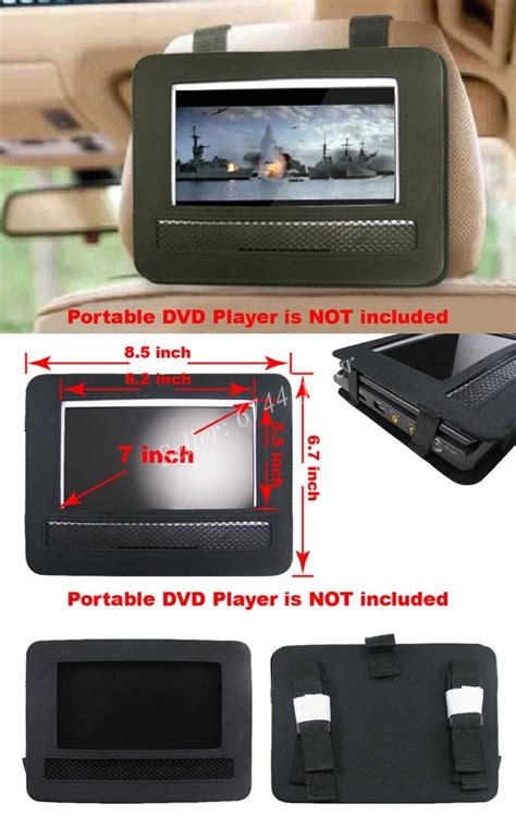 Car Headrest Mount Holder For 7 Inch Portable Dvd Player Case New Ebay