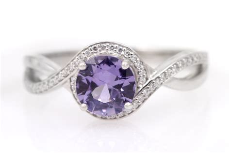 Purple Sapphire Infinity Engagement Ring - Abracadabra Jewelry / Gem ...