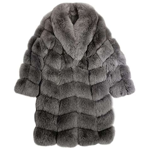 Denny Dora Natural Full Pelt Thick Genuine Fox Fur Jacket Fashion Men