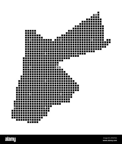 Jordania mapa Mapa de Jordania en estilo punteado Fronteras del país