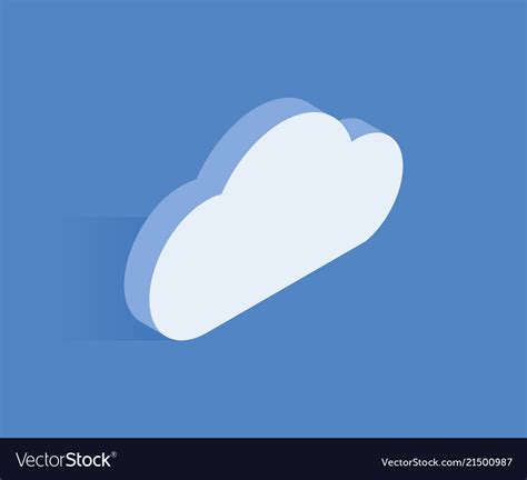 Cloud Isometric Icon Royalty Free Vector Image