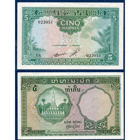 Billets De Banque Indochine De Collection