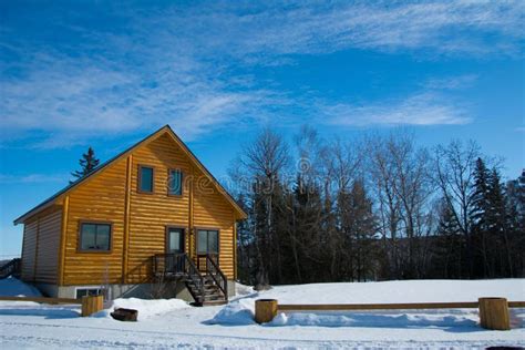 Typical Canadian House in Quebec Winter Stock Image - Image of house ...