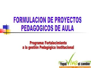 Proyectos Pedag Gicos De Aula Ppt