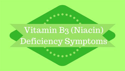 Vitamin B3 Niacin Deficiency Symptoms Ayur Times