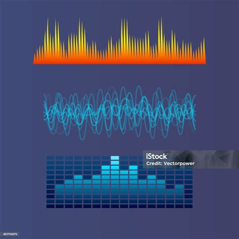 Vektor Musik Digital Equalizer Gelombang Audio Desain Template Sinyal