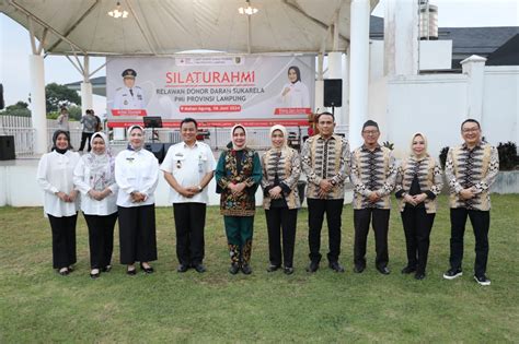 Gubernur Arinal Dan Ibu Riana Bersilaturahmi Dengan Relawan Donor Darah