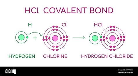 Hcl Hydrogen Chloride Covalent Bond Diatomic Molecule Consisting Of A