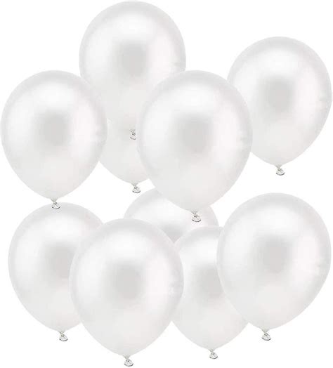 100 Pieces Balloons White Helium Latex White Balloons Diameter 30 Cm