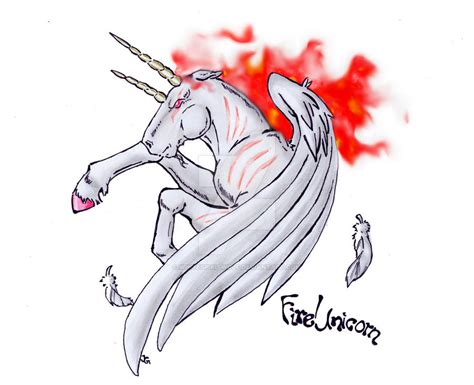 Fire Unicorn by WhiteSpiritWolf on DeviantArt