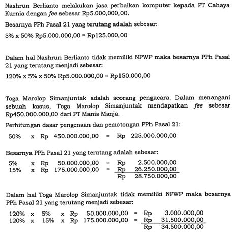 Detail Contoh Soal Pph Pasal 21 Dan Jawabannya Koleksi Nomer 9