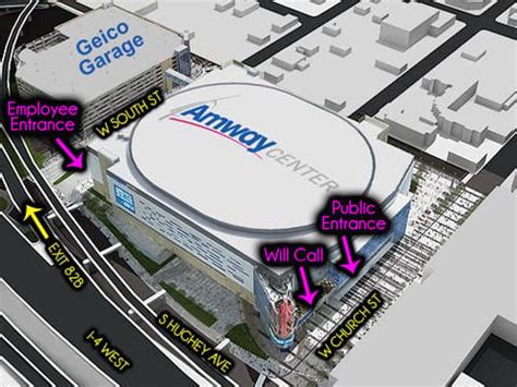 Amway Center Parking Map