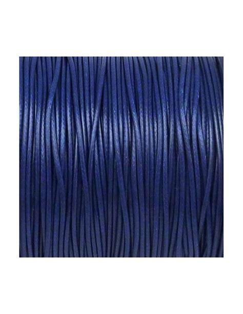 Cordon Polyester Enduit 1mm Souple Bleu Marine Brillant Imitation Cuir