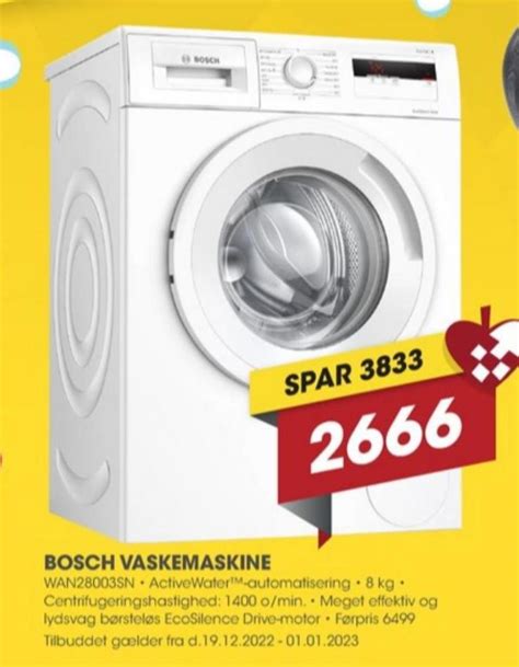 Bosch Vaskemaskine Punkt December Alle Tilbudsavis