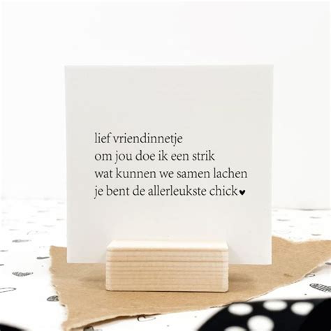 Blokje Met Quote Lief Vriendinnetje Liefs Van Cindy