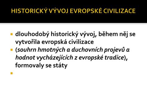 Ppt Historick V Voj Evropsk Civilizace Powerpoint Presentation