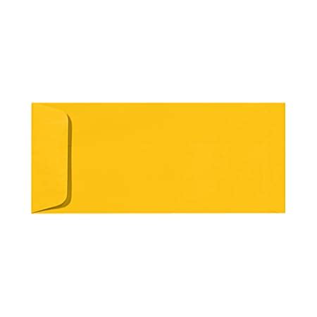 LUX Open End Envelopes 10 Peel Press Closure Sunflower Yellow Pack Of