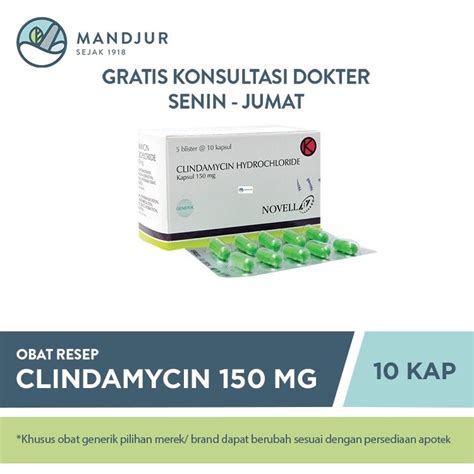 Jual Clindamycin 150 Mg Strip 10 Kapsul Shopee Indonesia