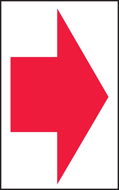 Red Arrow On White Background Safety Sign MADM412