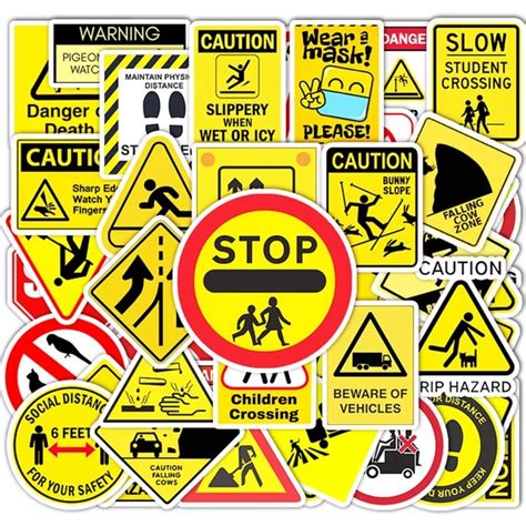 Warning Signs Funny Cartoon