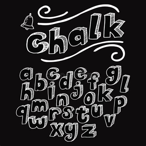 Alphabet Tiré Par La Main De Craie Ensemble De Lettres Minuscules ABC