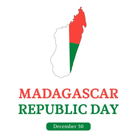 Madagascar Republic Day December 30th vector illustration design with